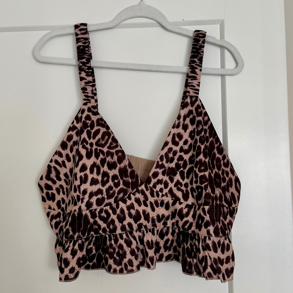 Kittenish Leopard Print Crop Top XXL NWT!